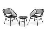 3-ių dalių lauko baldų komplektas Maya New, Black