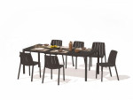 7-ių dalių lauko baldų komplektas Tiberina Bistrot/Tevere stalas 147-211 cm, Anthracite