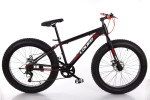 Prekė su pažeista pakuote. Kalnų dviratis Louke Fat bike 26", juodas/raudonas