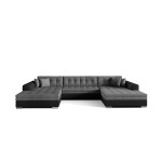 Universalus minkštas kampas NORE Vento, tamsiai pilkas/juodas