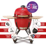 Keraminė kepsninė KAMADO BONO Grande 59 cm, raudona