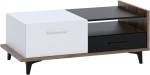 Kavos staliukas Meblocross Box 03 2D2S, rudas/baltas