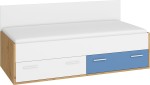 Lova Meblocross Hey 10, 90x200 cm, balta/mėlyna