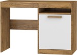 Rašomasis stalas Maximus 1D, tamsaus ąžuolo/baltos spalvos