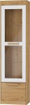 Vitrina Meblocross Maximus 1D, ąžuolo/baltos spalvos
