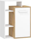Komoda Meblocross Rio L1D, ąžuolo/baltos spalvos