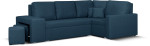 Universalus minkštas kampas su pufais Bellezza Milo2, tamsiai mėlynas