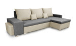 Universalus minkštas kampas su pufais Bellezza Petra, šviesiai pilkas/kreminis
