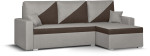 Universalus minkštas kampas Bellezza Asto2, šviesiai pilkas/rudas