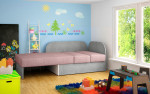 Sofa NORE Rosa, rožinė/pilka