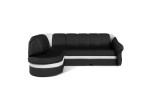 Kampinė sofa Eltap Benano, juoda/balta
