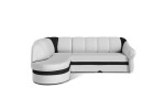 Kampinė sofa Eltap Benano, juoda/balta