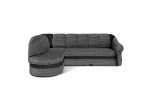 Kampinė sofa Eltap Benano, juoda/pilka