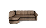 Kampinė sofa Eltap Benano, juoda/ruda