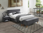 Lova Signal Meble Azurro Velvet 160x200 cm, pilka