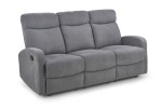 Trivietė sofa reglaineris Halmar Oslo 3S pilka