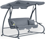 Išskleidžiamos sūpynės Funfit Garden Relax Plus, pilkos
