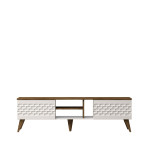 TV staliukas Kalune Design Egg, baltas/rudas