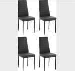4-ių kėdžių komplektas Notio Living Sally, juodas