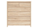 Komoda BRW Kaspian 6S, ąžuolo spalvos