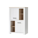 Komoda Elara, balta/ruda