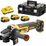 Kampinis šlifuoklis DeWalt DCG405P3-QW 18 V 3x5,0 Ah akum.