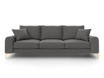Trivietė sofa Mazzini Sofas Madara 222 cm, šviesiai pilka