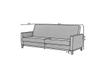 Sofa NORE Selene 13, tamsiai žalia