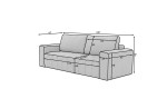 Sofa NORE Lazaro 02, tamsiai ruda