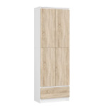 Biuro lentyna/spinta R 60 cm CLP 1 stalčius 2 durys balta / Sonoma