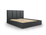 Lova Mazzini Beds Juniper 5, 160x200cm, tamsiai pilka