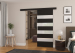 Durys nišai Milou 86, baltos/juodos