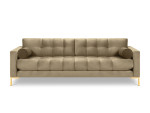 Keturvietė sofa Cosmopolitan Design Bali, smėlio/auksinės spalvos