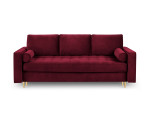 Sofa Milo Casa Santo, raudona/auksinės spalvos