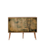 Komoda Kalune Design 863 (VII), 120 cm, ąžuolo/smėlio spalvos