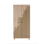 Spinta Kalune Design Wardrobe 863 (I), 90 cm, ąžuolo spalvos/geltona