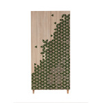 Spinta Kalune Design Wardrobe 869 (IV), 90 cm, ąžuolo spalvos/žalia
