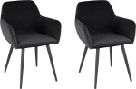 2-jų valgomojo kėdžių komplektas Liva 5850443, juodas
