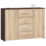 Komoda Nore K45, ruda/ąžuolo spalvos