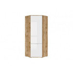 Kampinė spinta BRW Nuis, balta/ruda