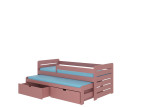 Vaikiška lova ADRK Furniture Tomi 180x80 su šonine apsauga, rožinė