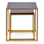 Dviejų staliukų rinkinys, pilkas/metalo