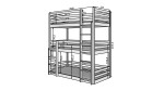 Vaikiška lova Tedro 200x90, balta