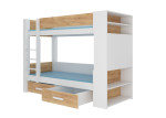 Lova Garet 80x180cm, balta/ruda