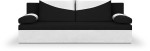 Trivietė sofa Bellezza Polo, juoda/balta