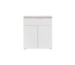 Komoda Forte Moreno III, balta/šviesiai ruda