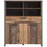 Vitrina Forte Clif I, tamsiai ruda