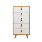 Komoda Kalune Design Frenzu, balta/ruda