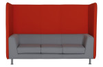 Trivietis minkštasuolis su akustine sienele Wood Garden Notre Dame, pilkas/raudonas
