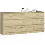 Komoda NORE K160 6, ruda